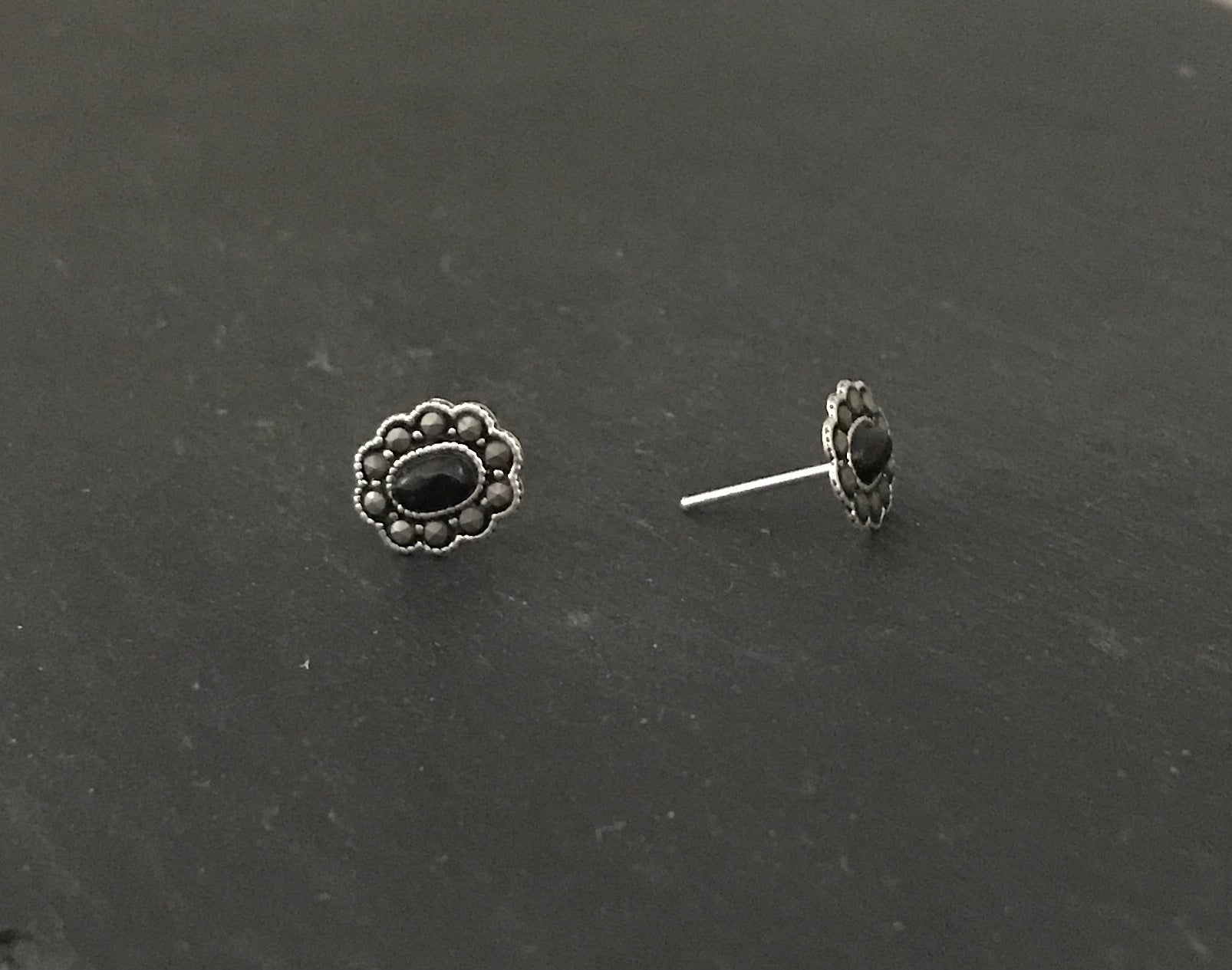Marcasite Oval Studs image 3