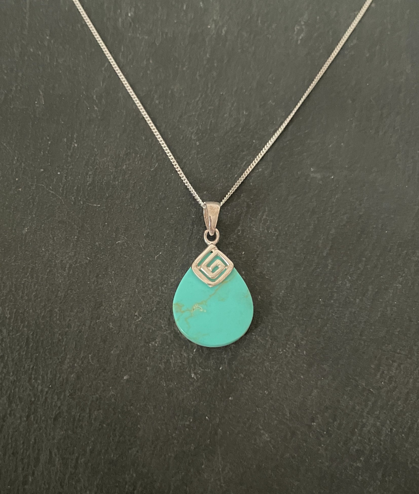 Turquoise and Silver Pendant image 0