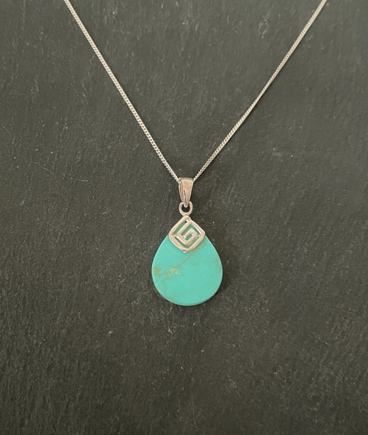Turquoise and Silver Pendant image 0