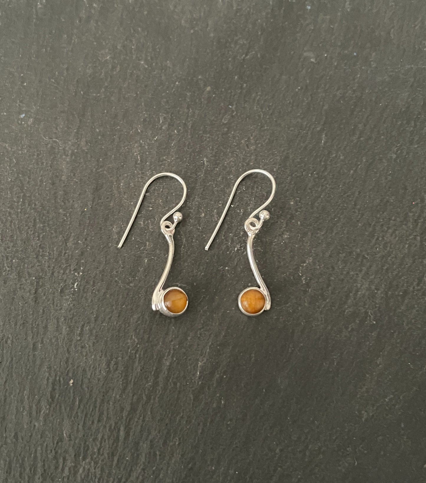 Tiger's Eye Round Earrings image 0