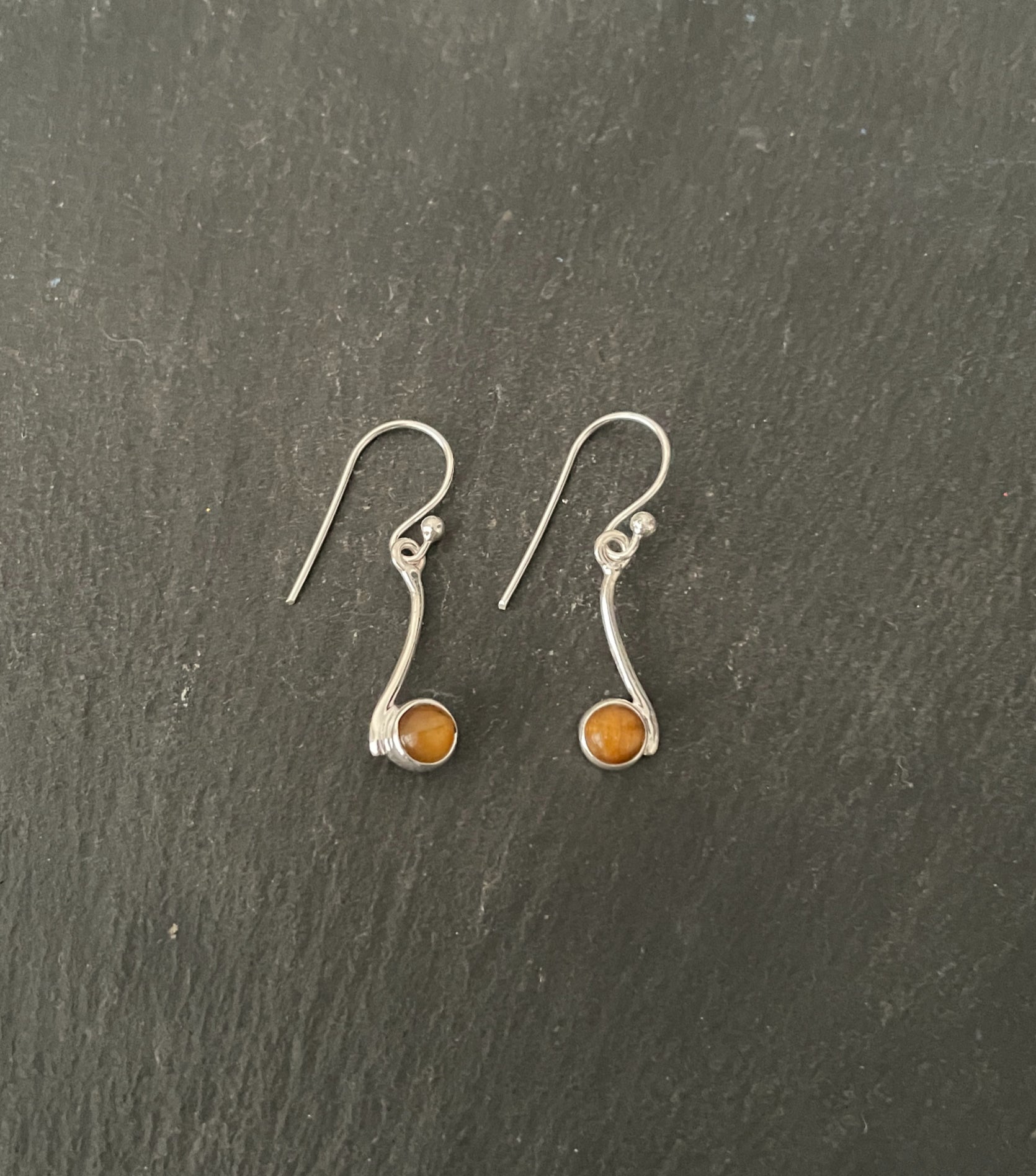Tiger's Eye Round Earrings image 0