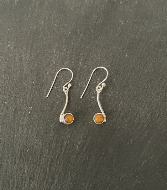 Tiger's Eye Round Earrings image 0