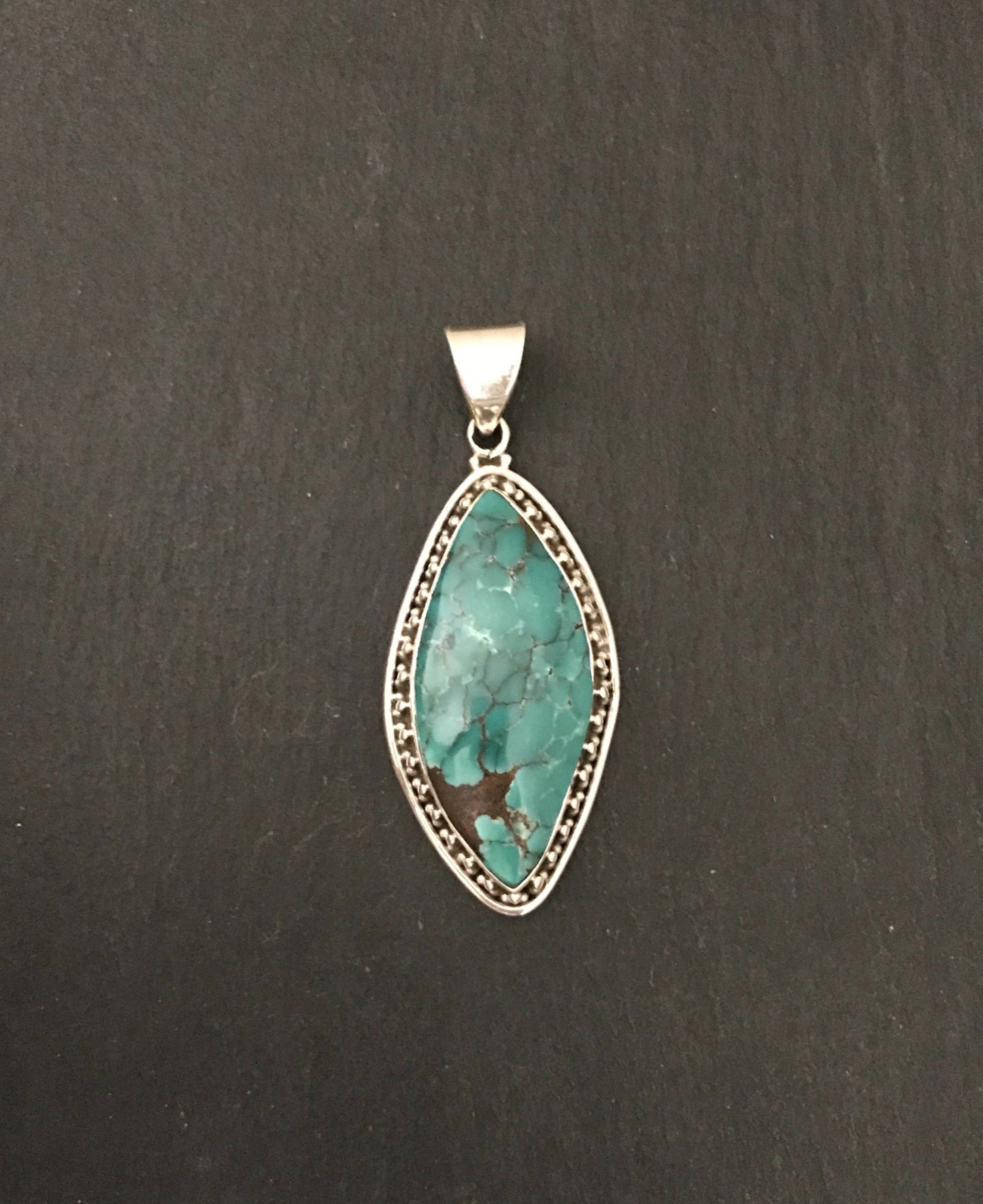 Turquoise and Silver Pendant image 0