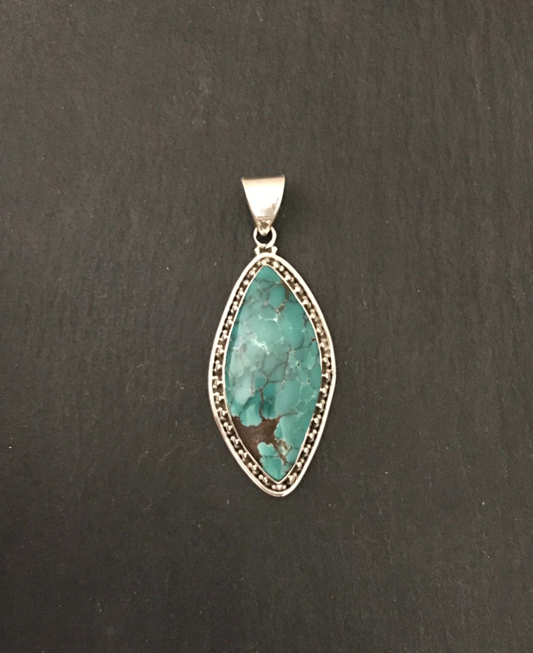 Turquoise and Silver Pendant image 0