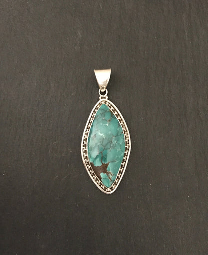 Turquoise and Silver Pendant image 0