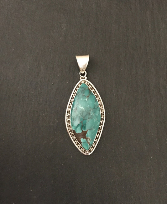 Turquoise and Silver Pendant image 0