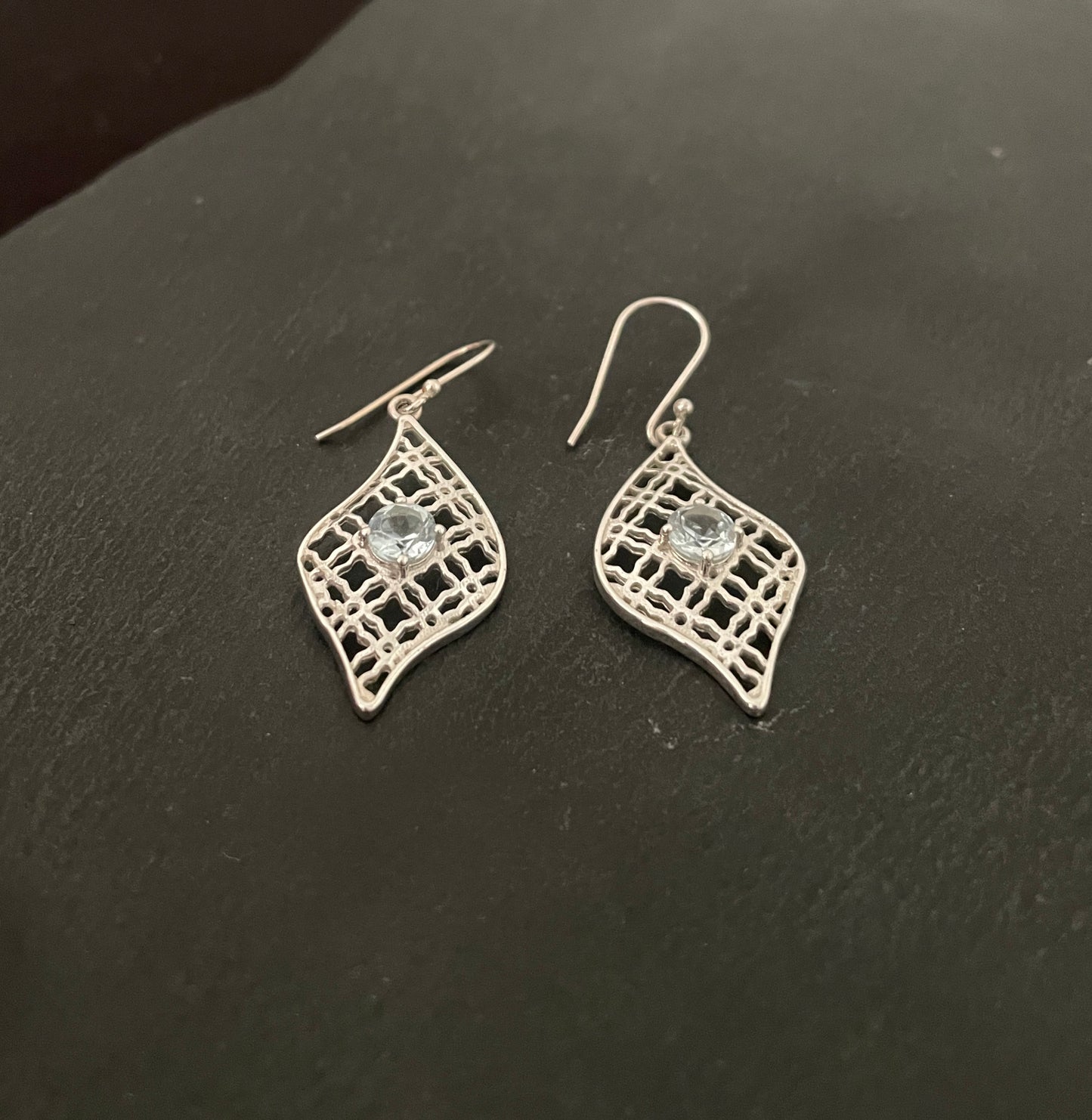 Blue Topaz and Silver Earrings image 1