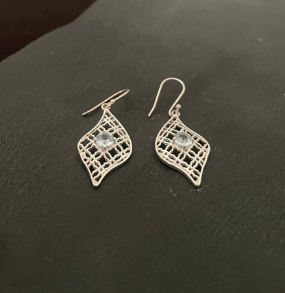 Blue Topaz and Silver Earrings image 1