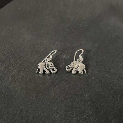 Silver Elephant Earrings image 1