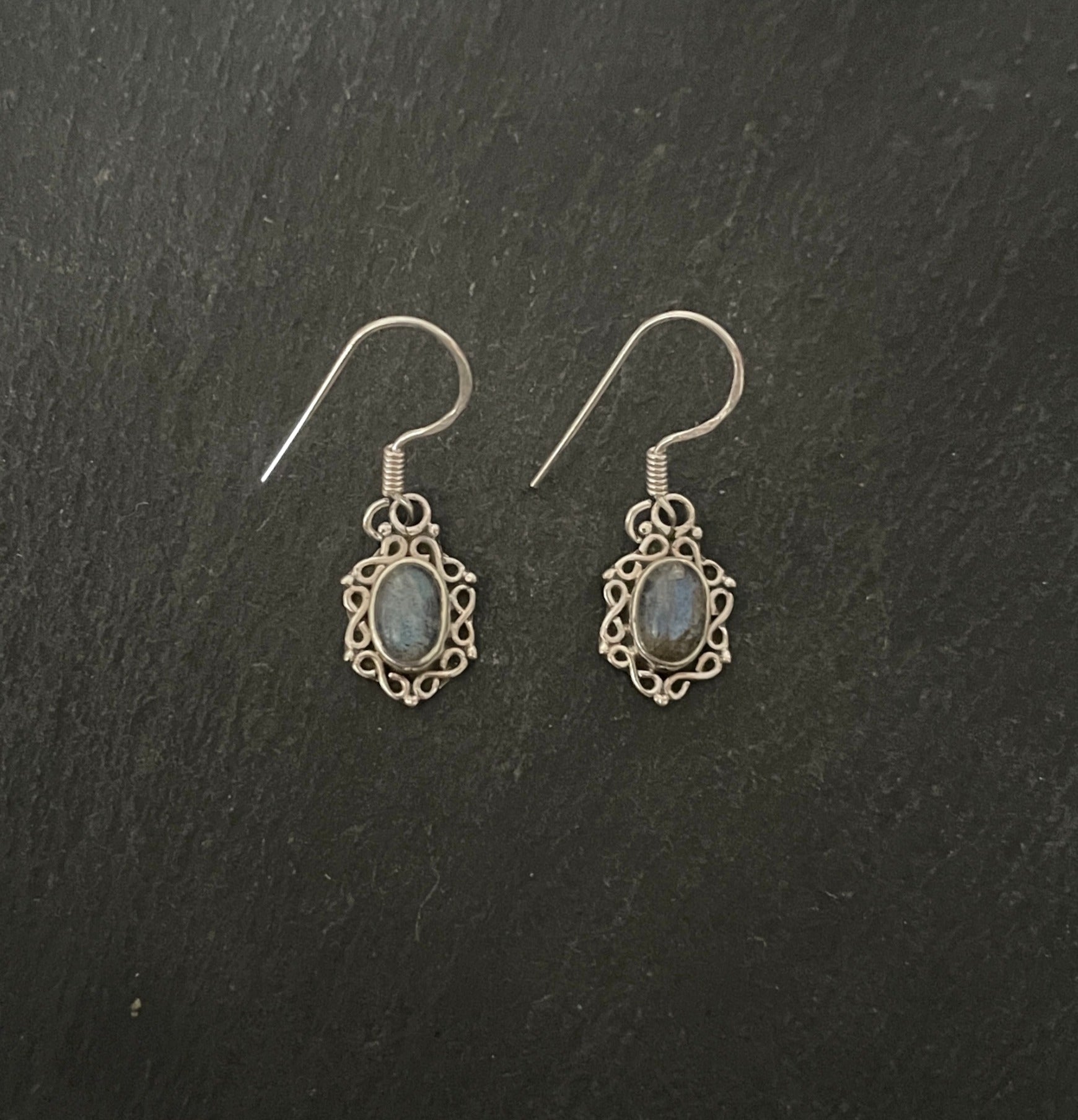 Labradorite and Silver Earrings image 0