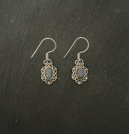 Labradorite and Silver Earrings image 0