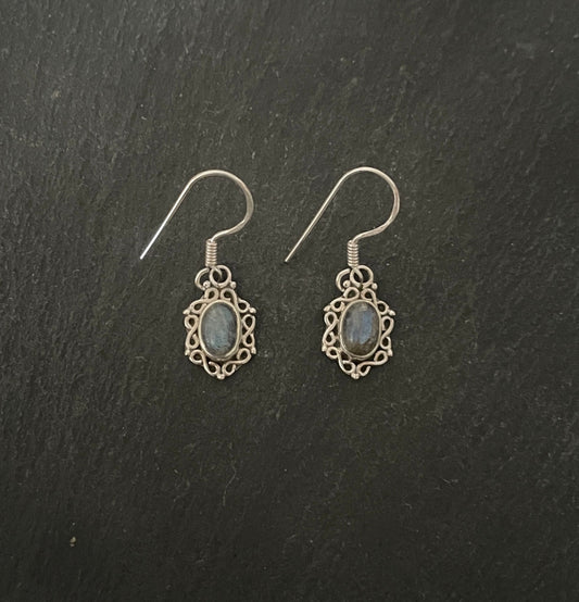 Labradorite and Silver Earrings image 0