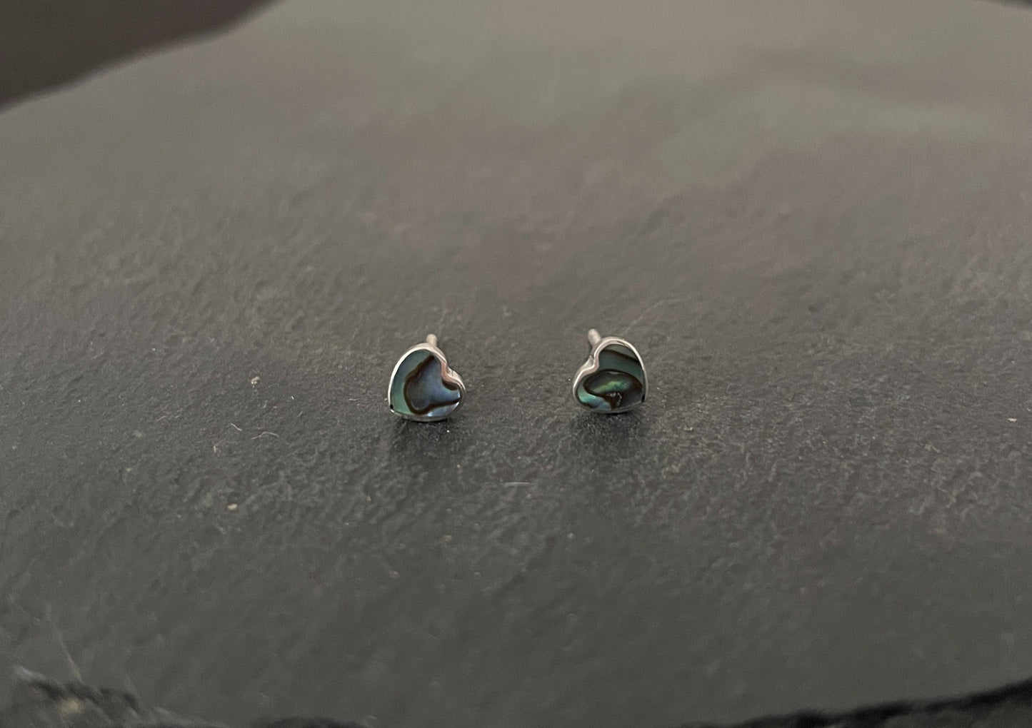 Paua Shell Heart Studs image 0