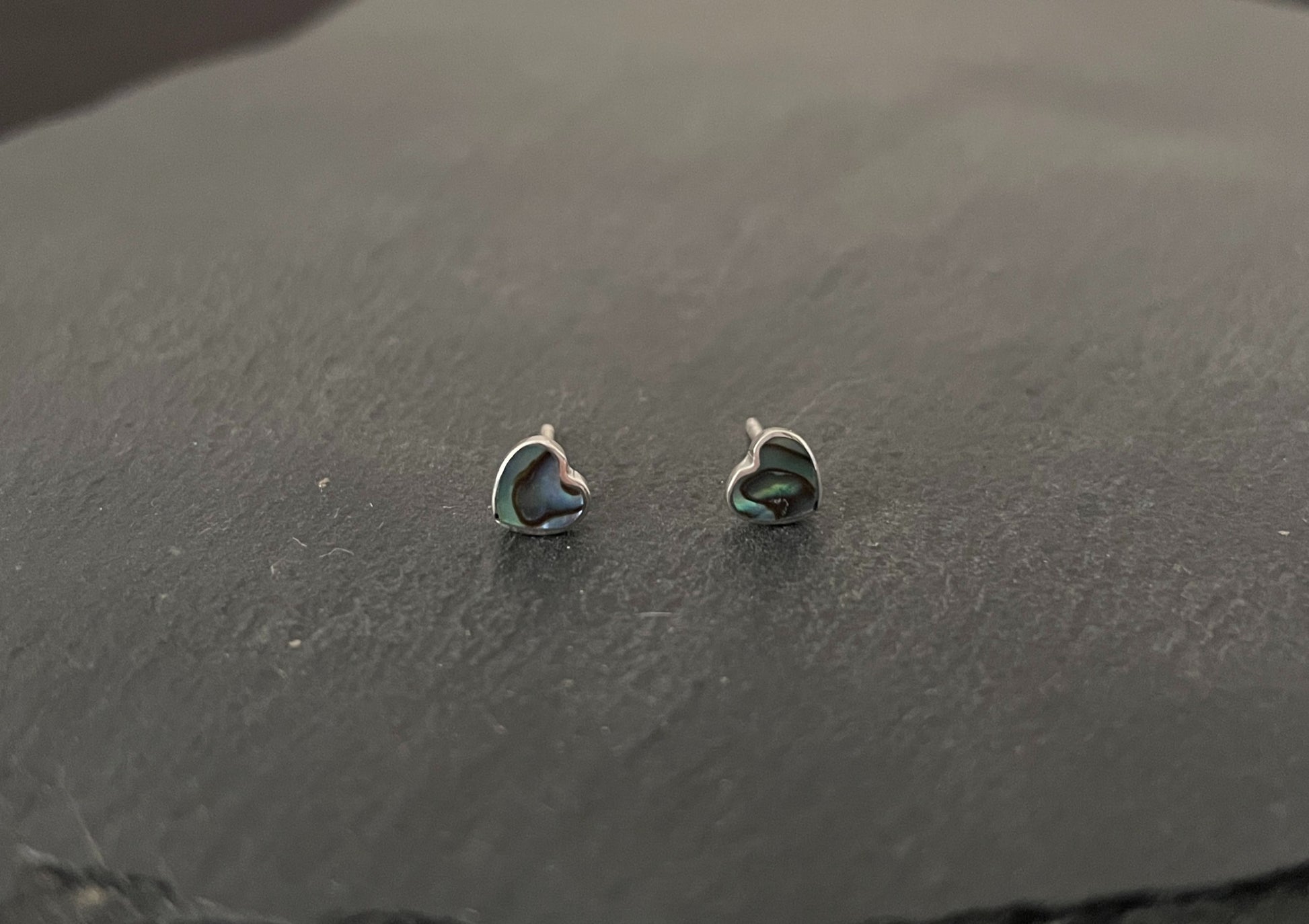 Paua Shell Heart Studs image 0