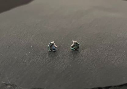 Paua Shell Heart Studs image 0
