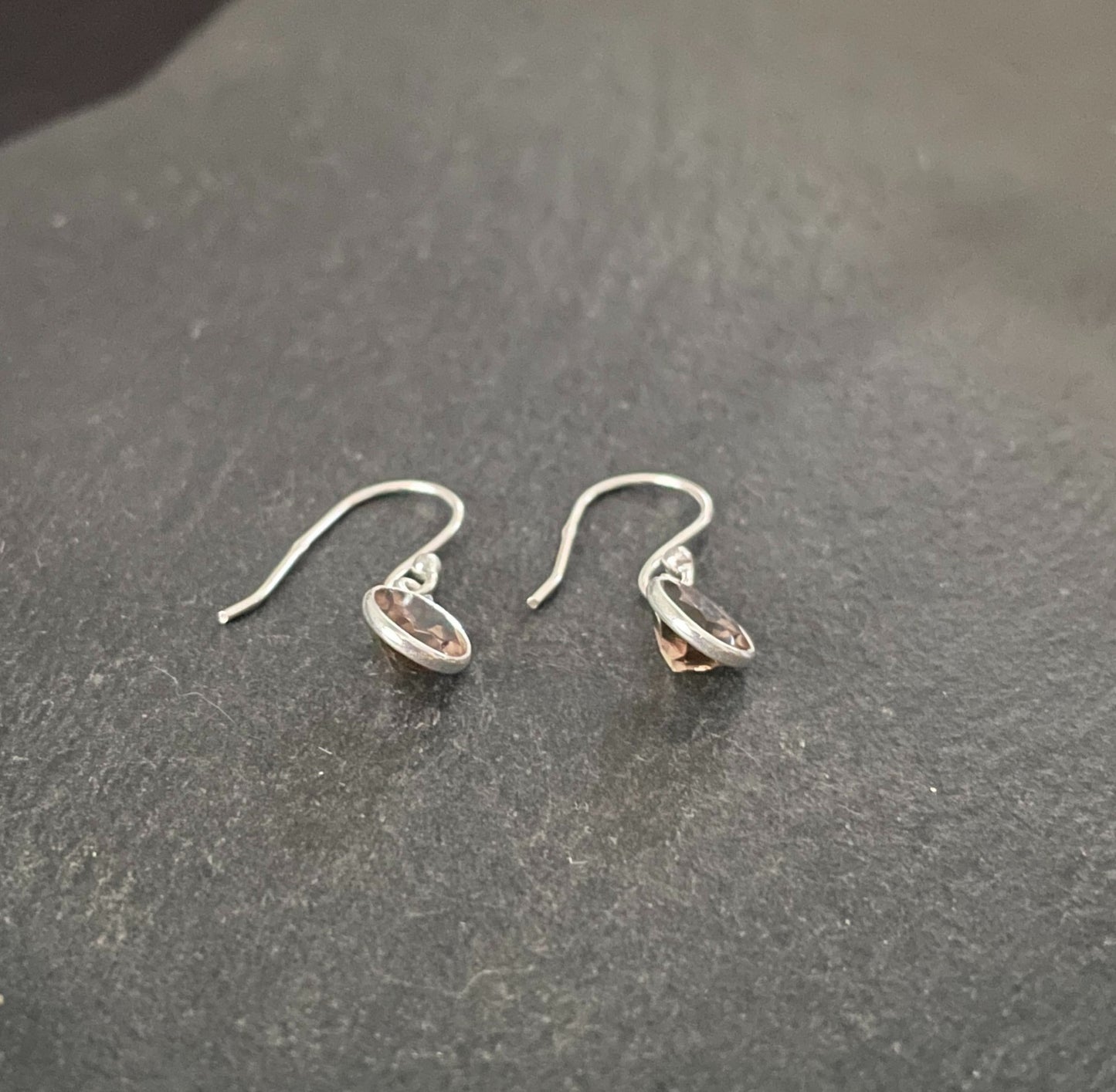 Smokey Quartz Oval Drop Earrings image 1
