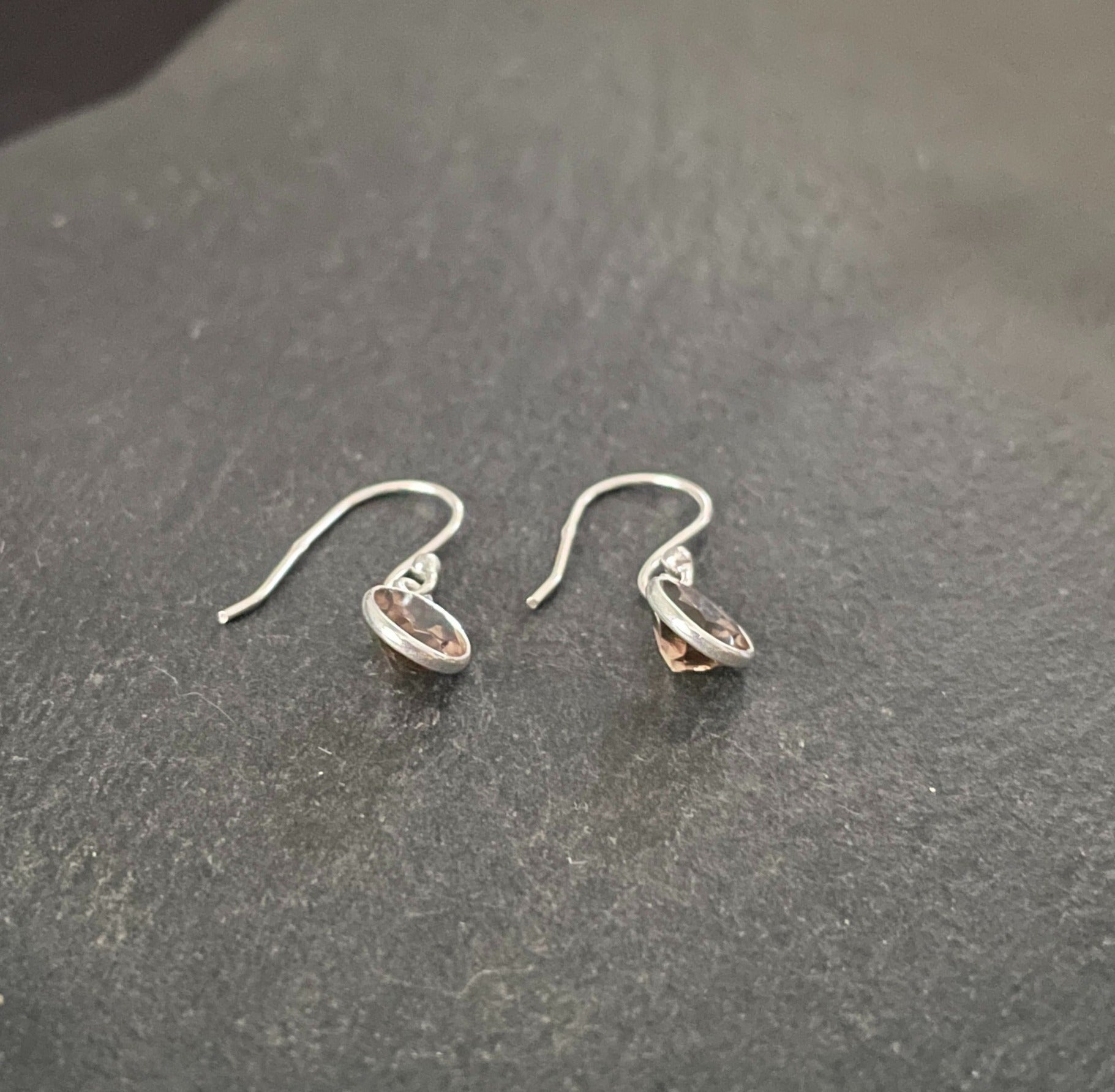 Smokey Quartz Oval Drop Earrings image 1