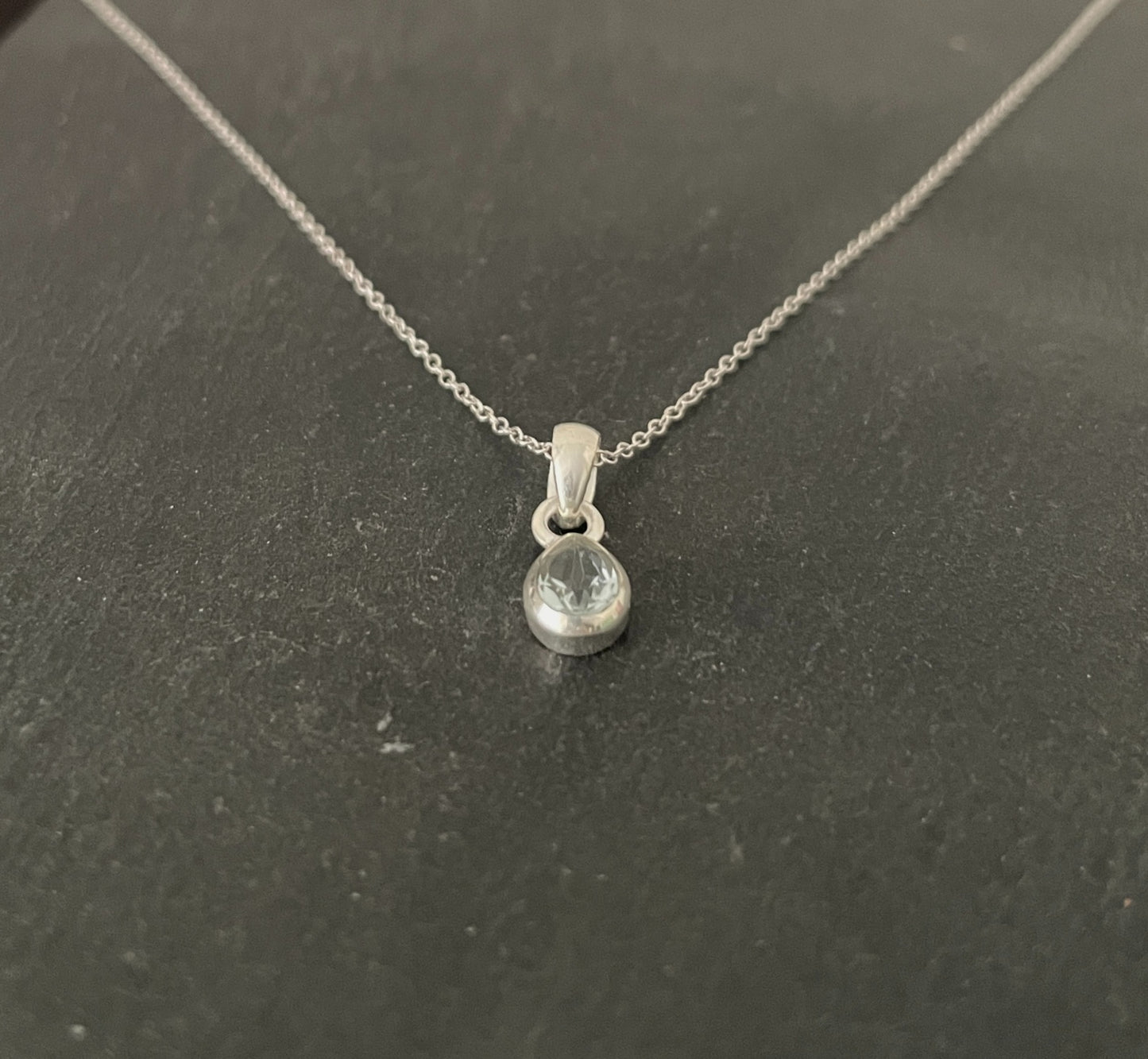 Blue Topaz Teardrop Pendant image 1