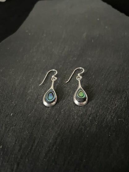 Paua Shell Teardrop Earrings image 1