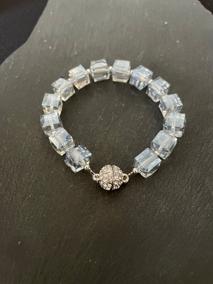 Square Coloured Bead Bracelet image 0