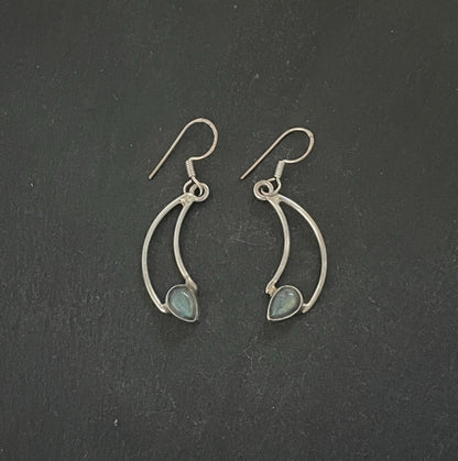 Labradorite and Silver Earrings image 0