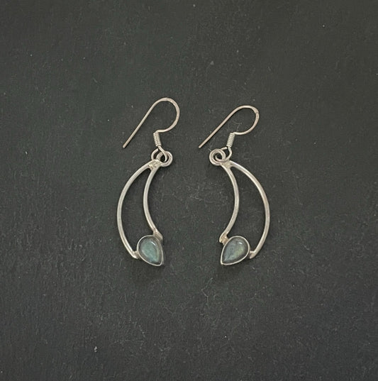 Labradorite and Silver Earrings image 0