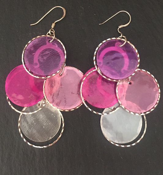 Coloured Shell Earrings image 0