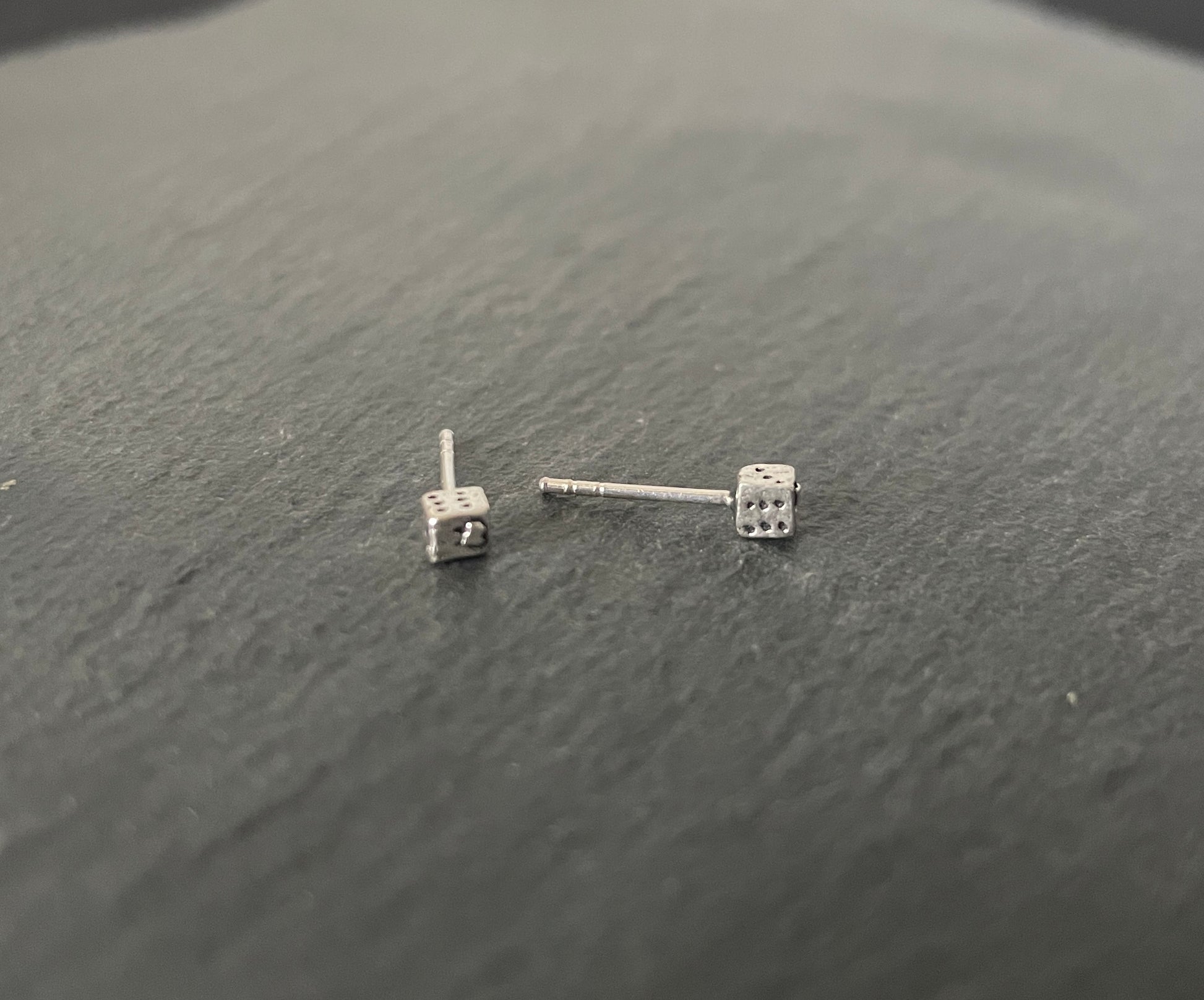 Silver Dice Studs image 1