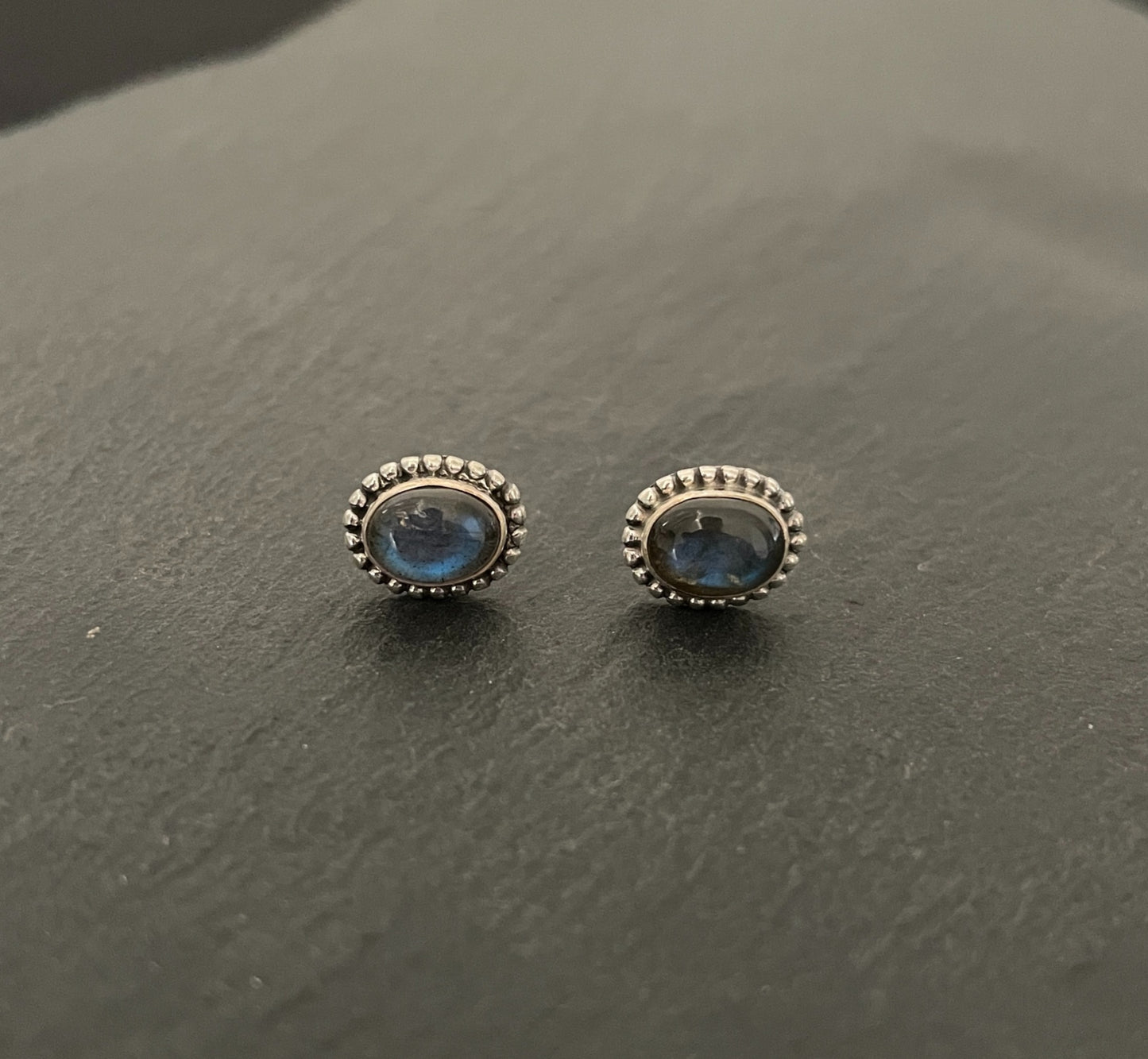 Labradorite Oval Stud Earrings image 0