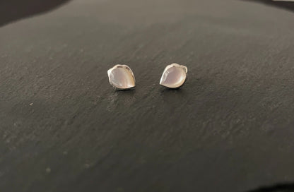 Mother of Pearl Teardrop Stud Earrings image 0