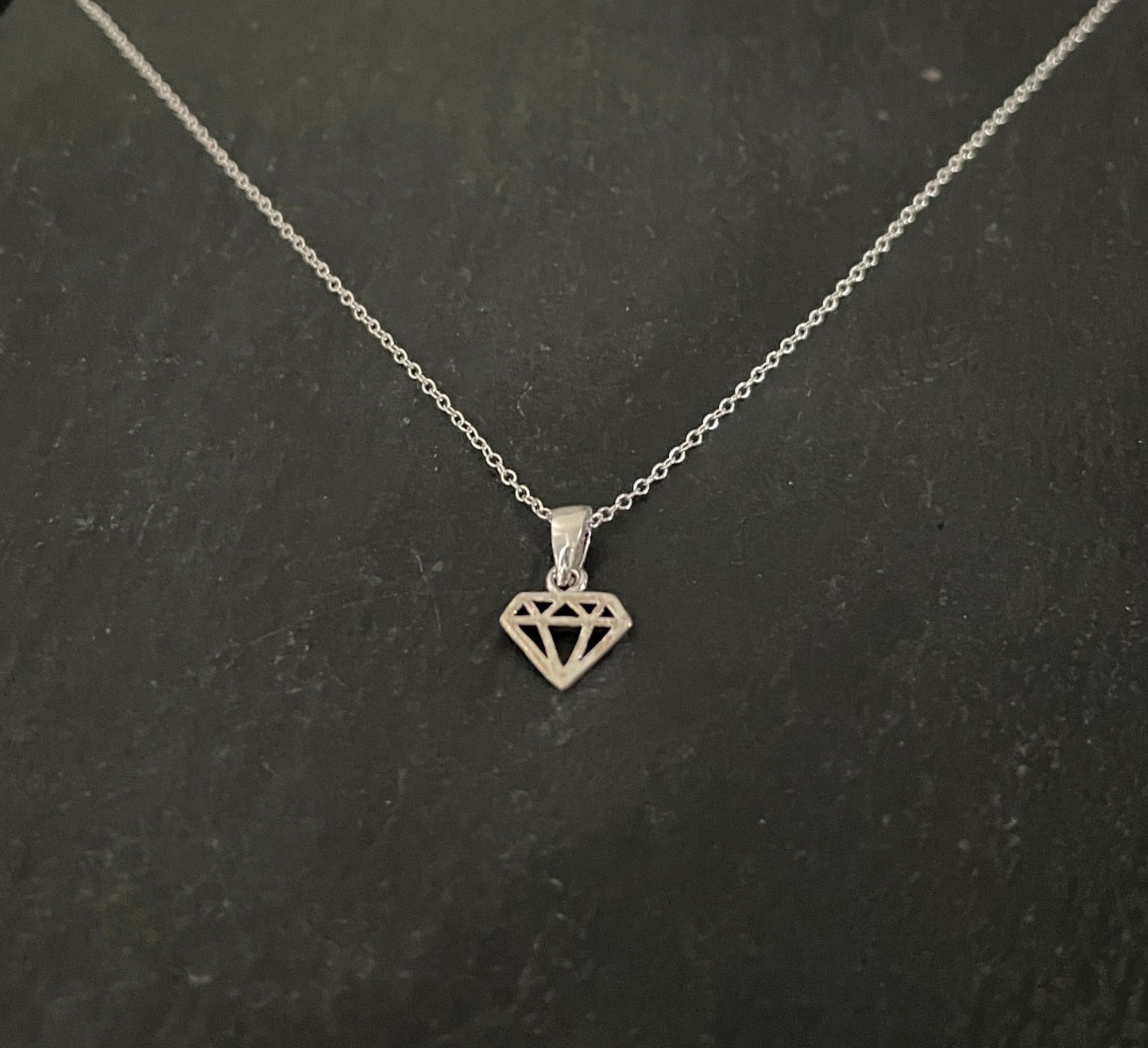 Silver Diamond Pendant image 1