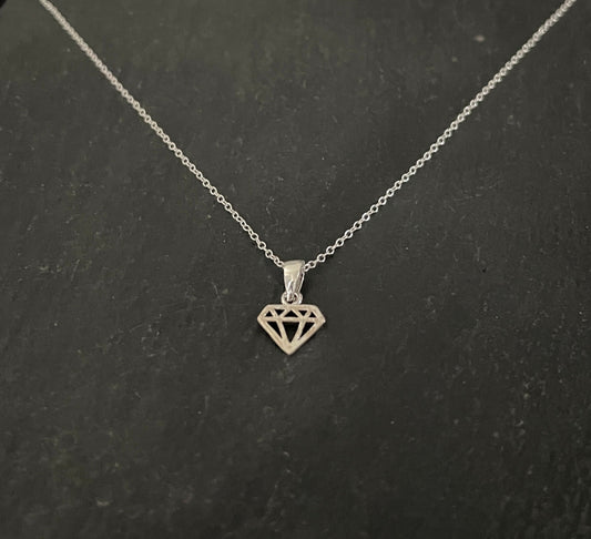 Silver Diamond Pendant image 1