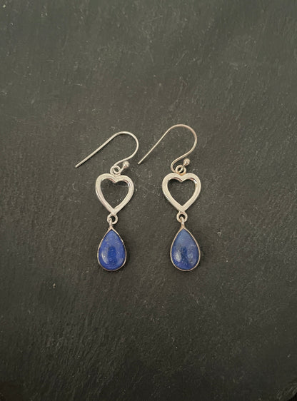 Lapis Lazuli and Silver Earrings image 0