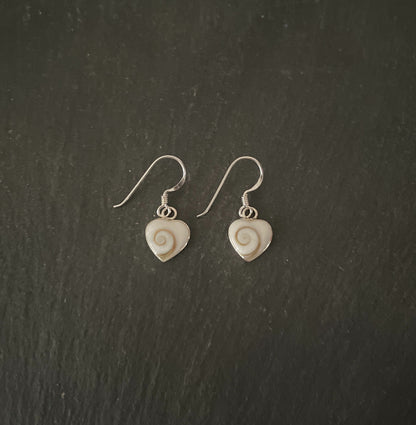 Shiva Shell Heart Earrings image 0