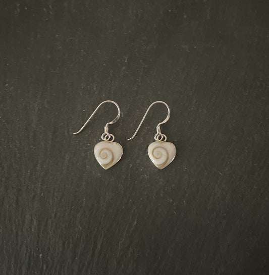 Shiva Shell Heart Earrings image 0