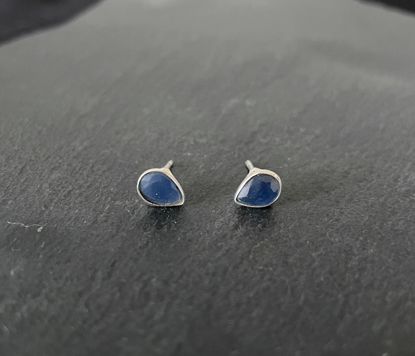 Sapphire Teardrop Studs image 0