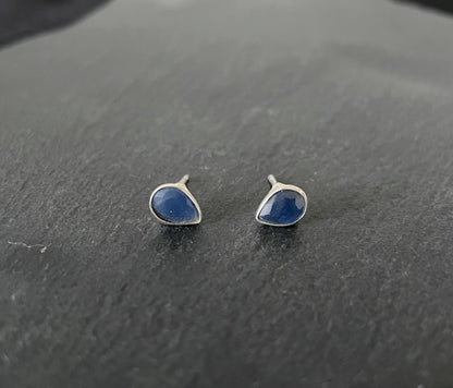 Sapphire Teardrop Studs image 0