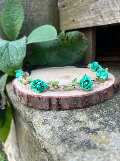 Green Flower Headband image 0