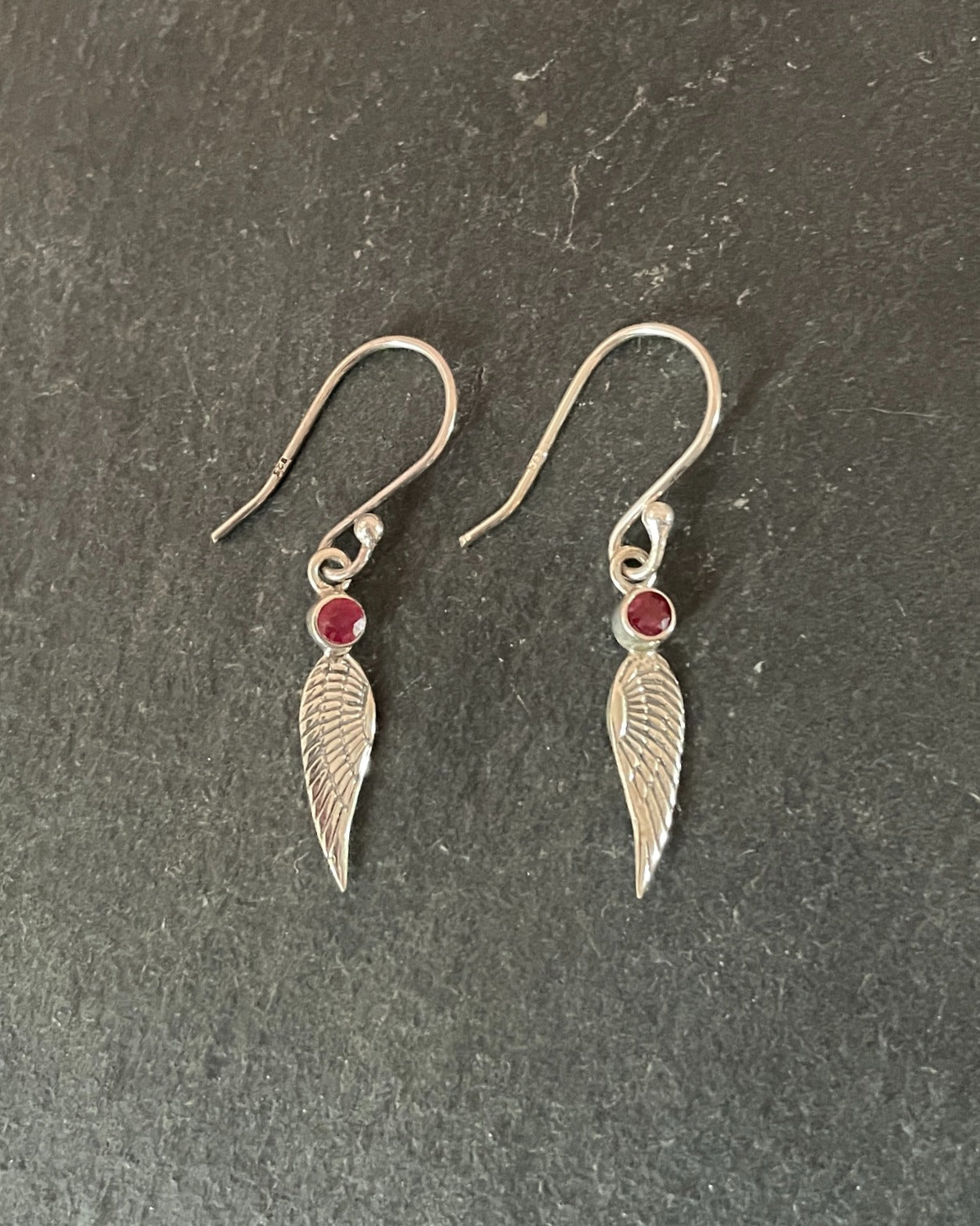 Angel Wing Ruby Earrings image 0