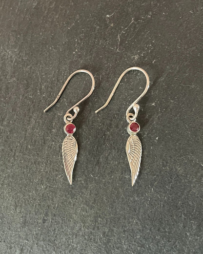 Angel Wing Ruby Earrings image 0