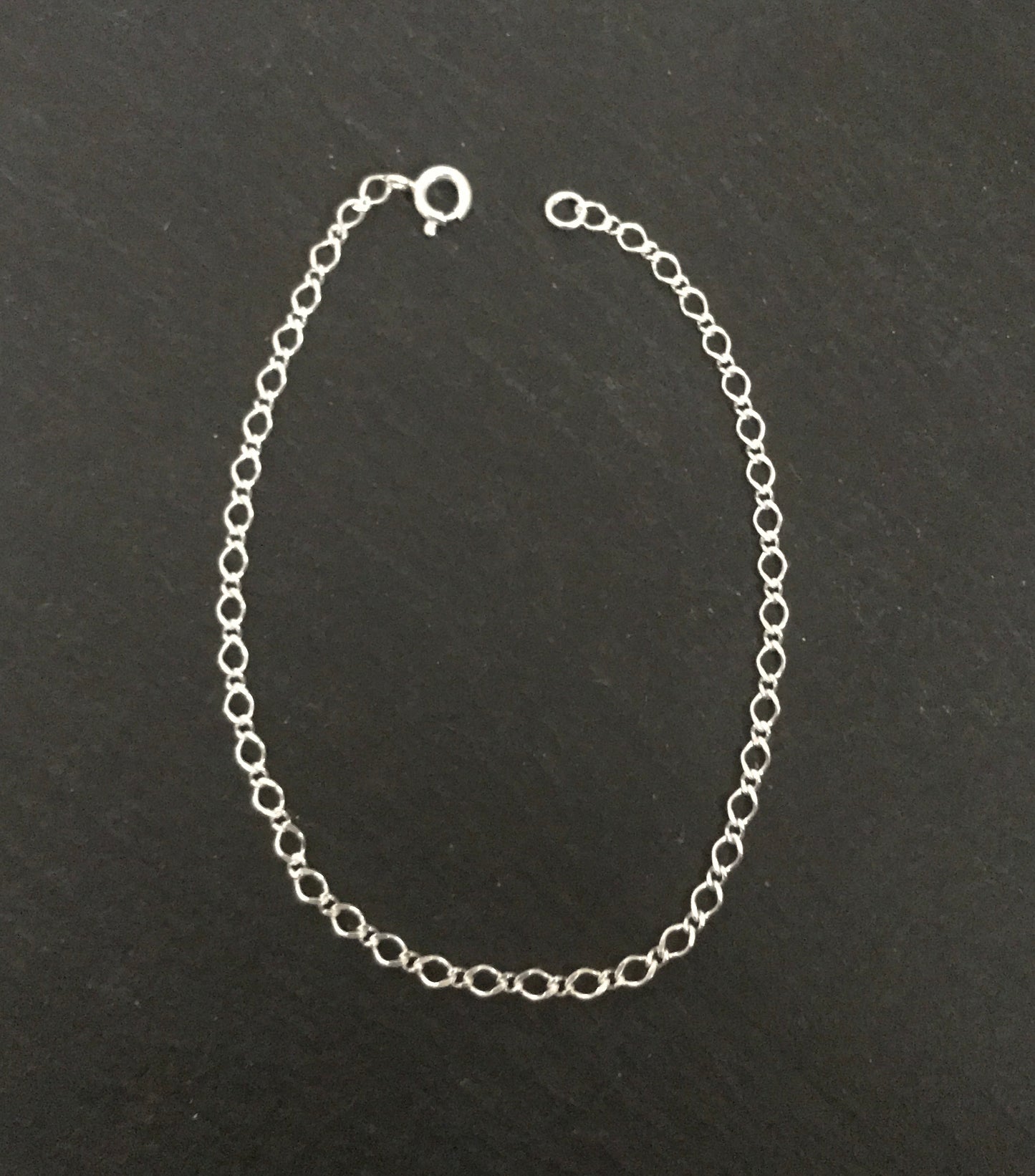 Sterling Silver Figaro Chain Bracelet image 1
