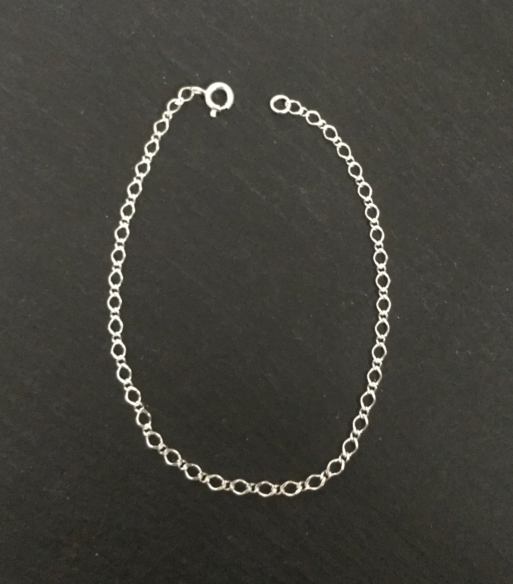 Sterling Silver Figaro Chain Bracelet image 1