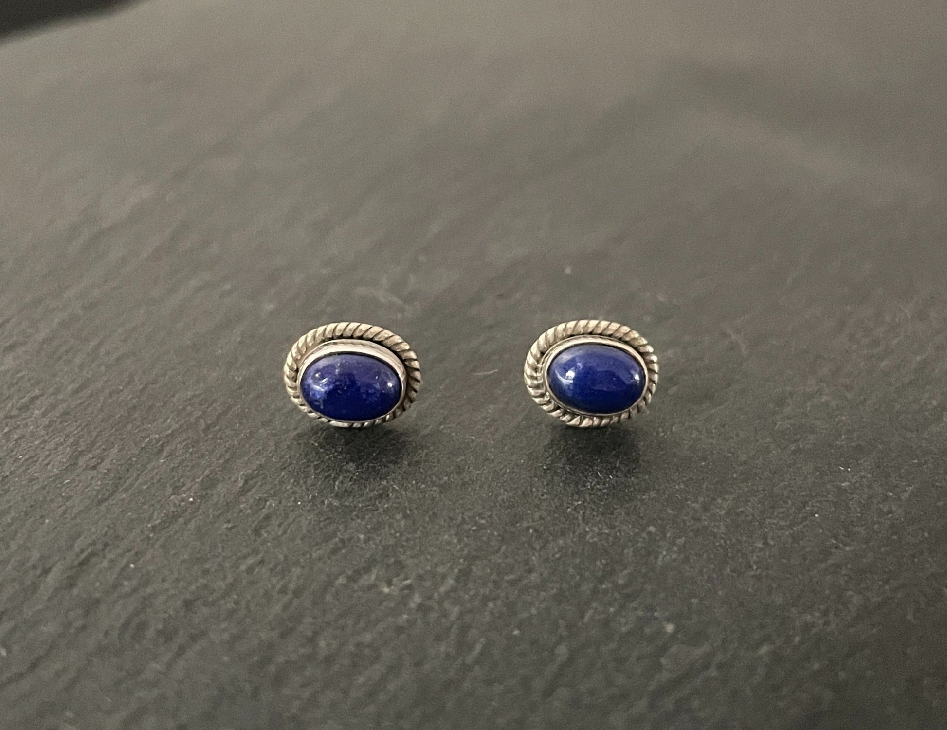 Lapis Lazuli Oval Studs image 0