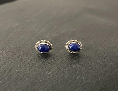 Lapis Lazuli Oval Studs image 0