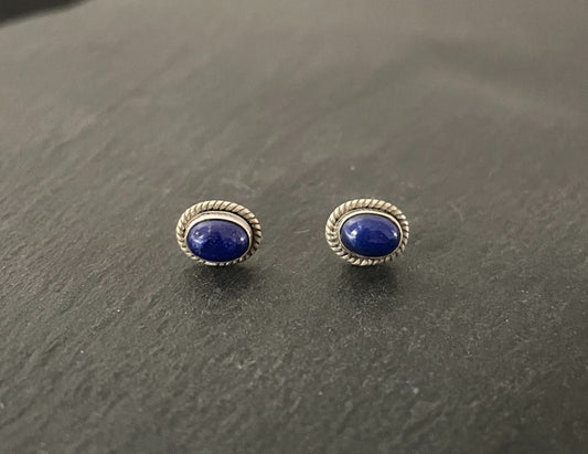 Lapis Lazuli Oval Studs image 0