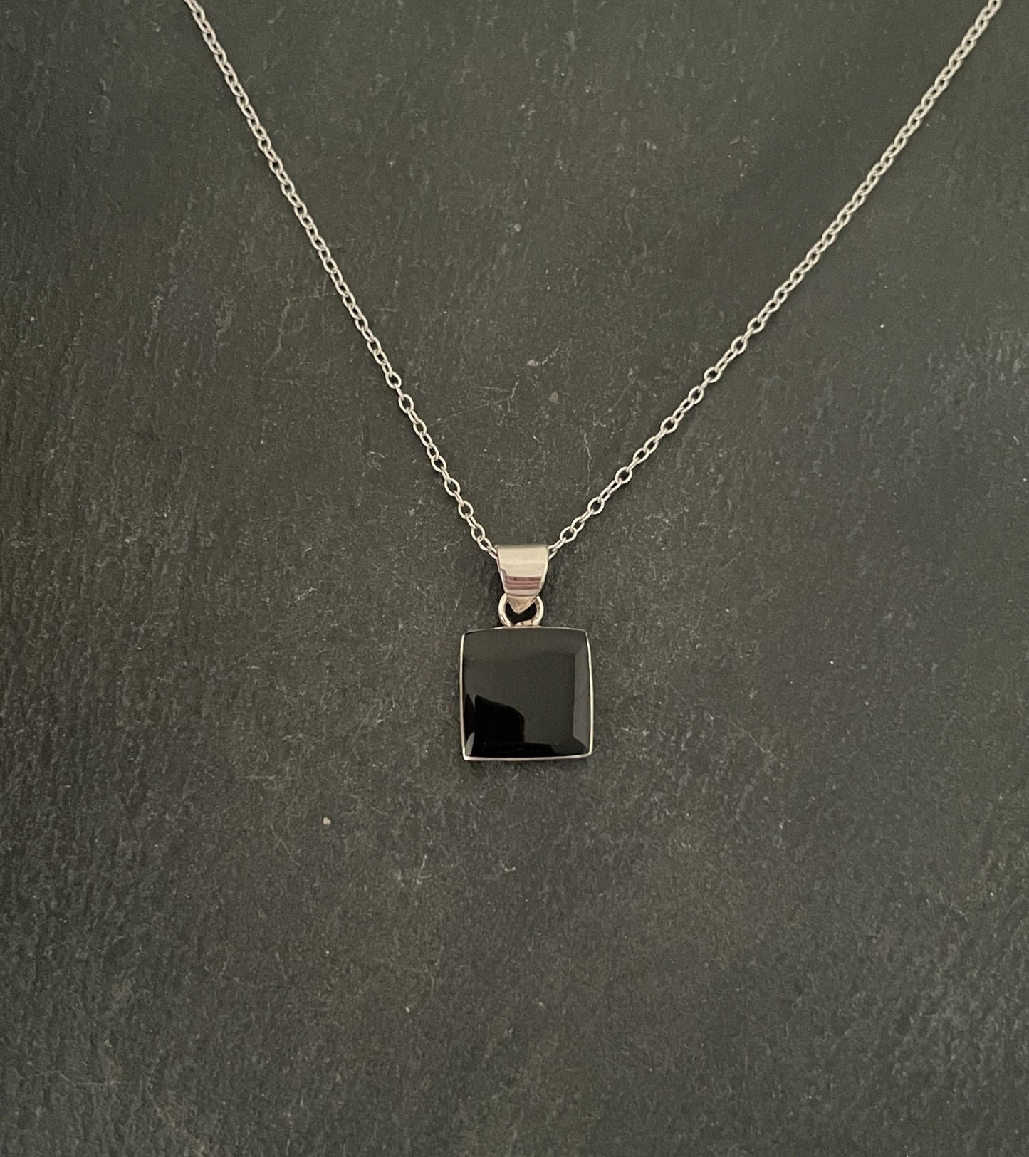 Black Onyx Square Pendant image 0