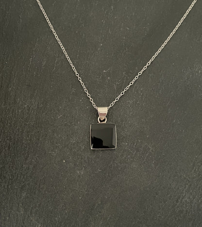 Black Onyx Square Pendant image 0