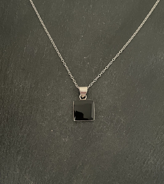 Black Onyx Square Pendant image 0