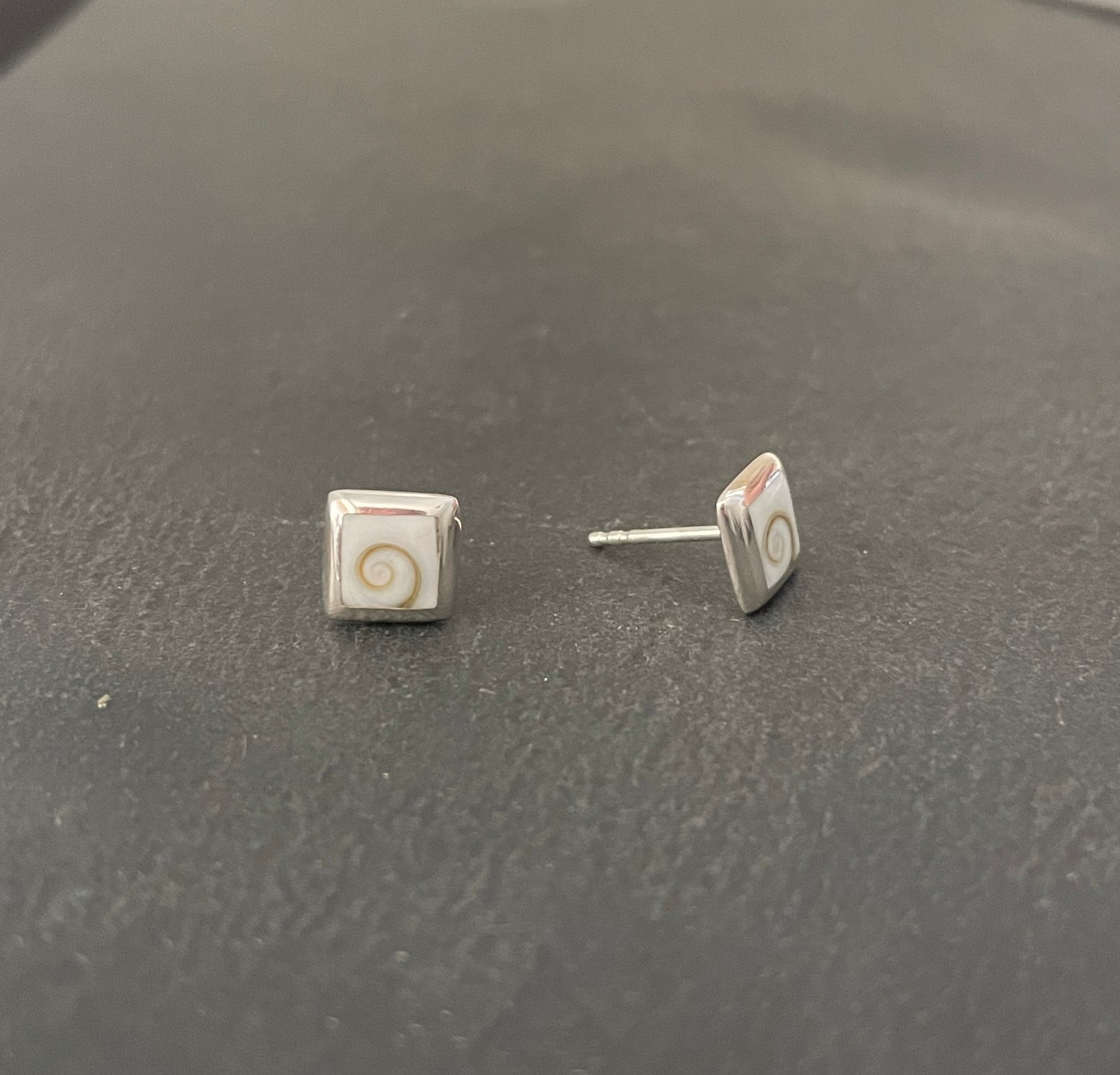 Shiva Shell Square Stud Earrings image 1