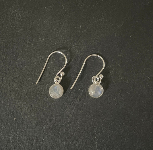 Moonstone Round Earrings image 0